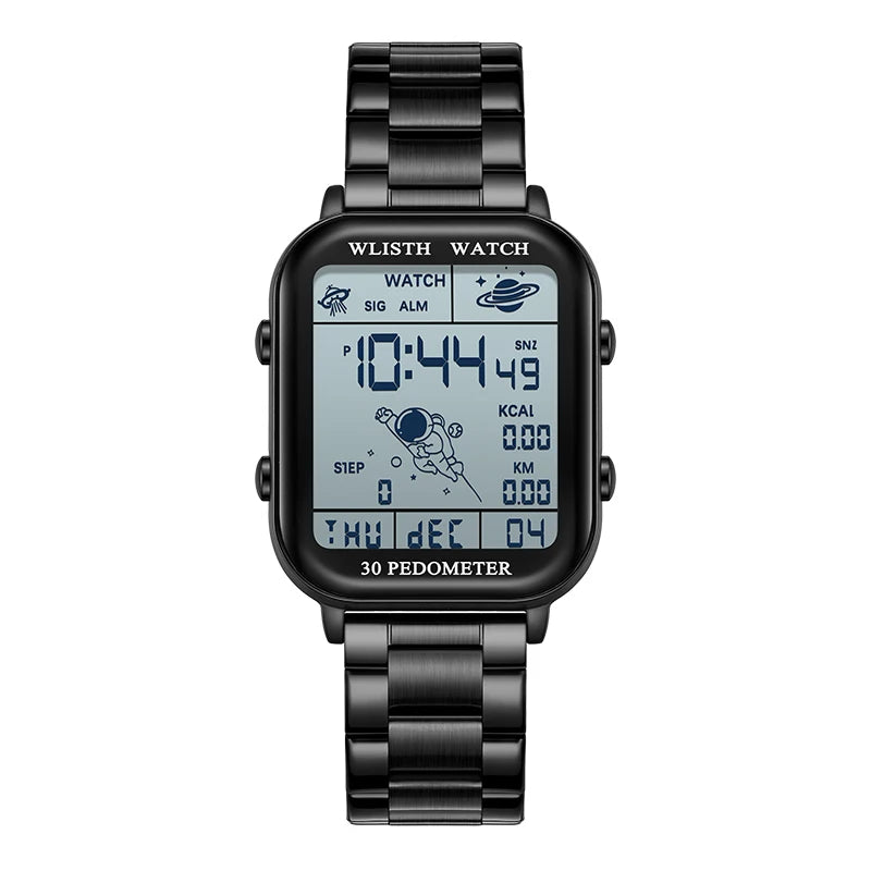 Watches for Man Digital Watch Stopwatch Countdown Wristwatch Calendar Clock Sport Pedometer Calculation Digital montre homme