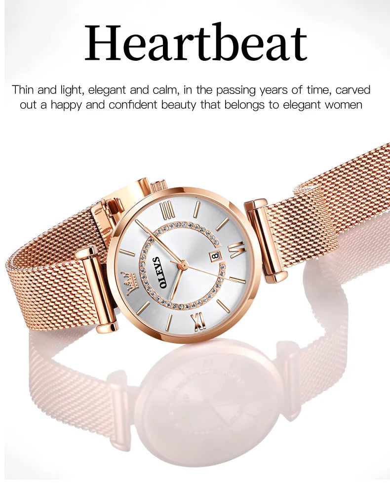 OLEVS 6892 Original Fashion Watches for Women Elegant Female Classic Clock Luxury Ladies Quartz Wristwatches
